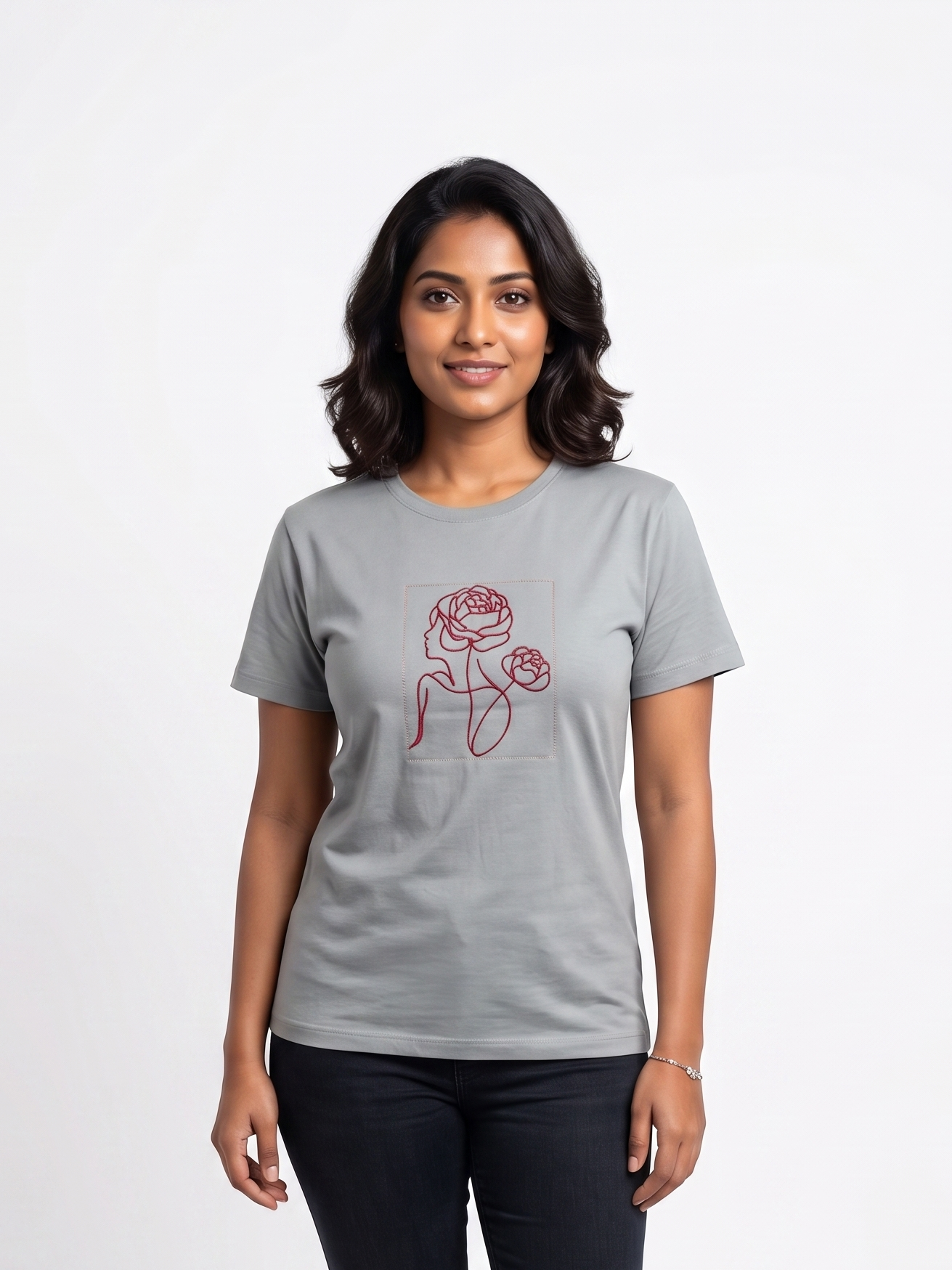 Abstract Flower Girl Embroidery