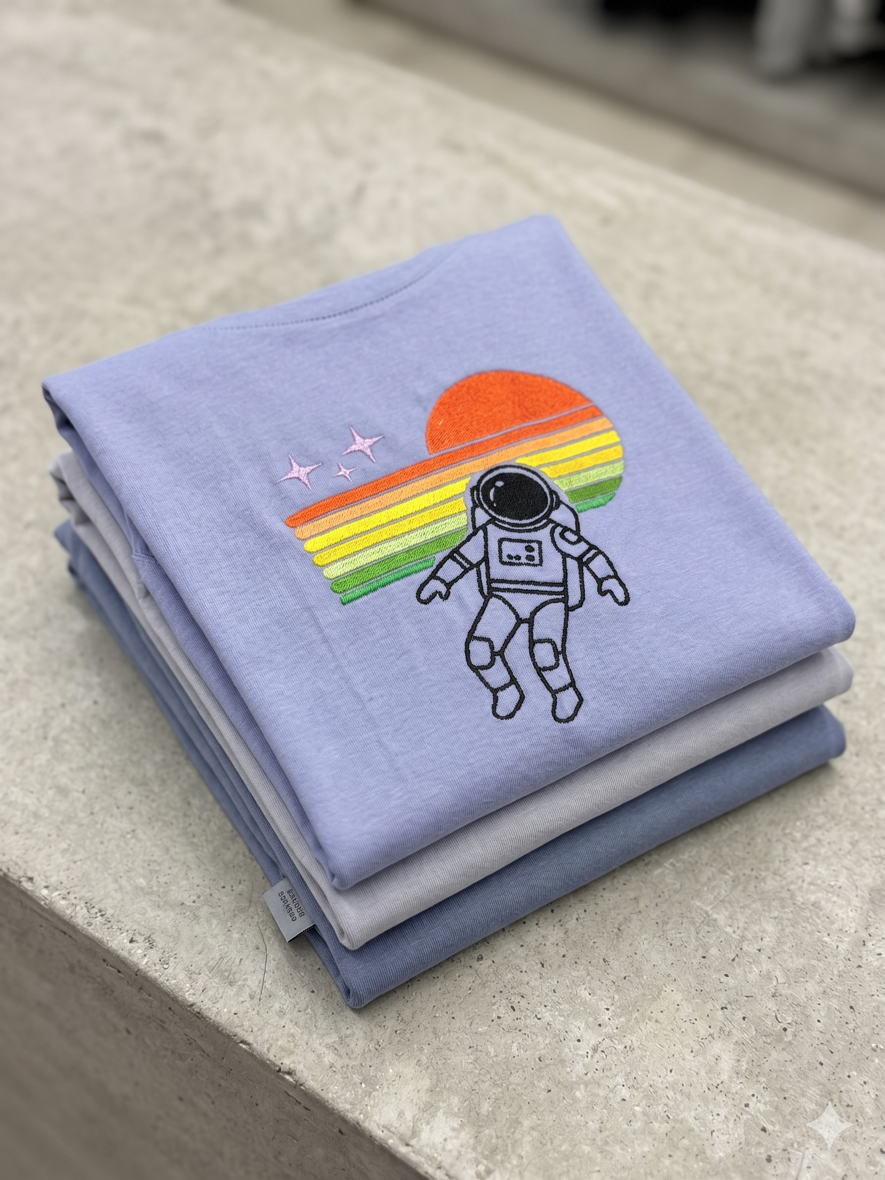 Astronaut Rainbow Embroidery