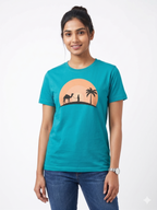 Camel Desert Round Print