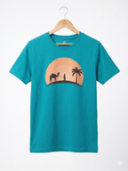 Camel Desert Round Print