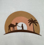 Camel Desert Round Embroidery