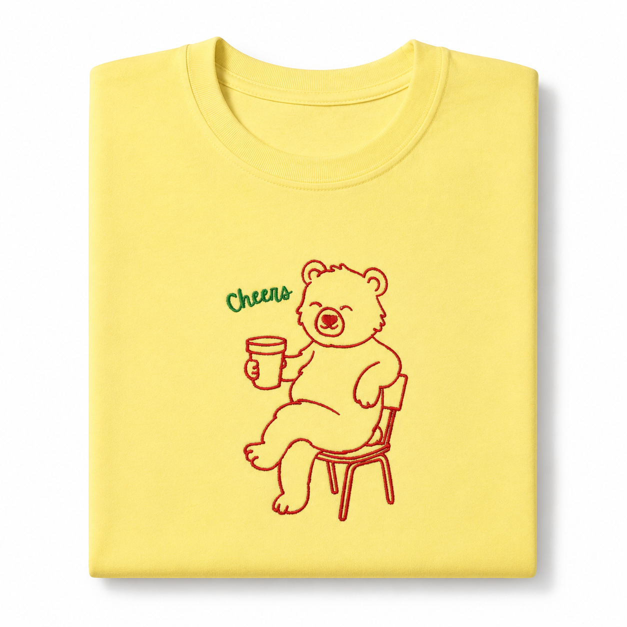 Cheers Teddy Embroidery