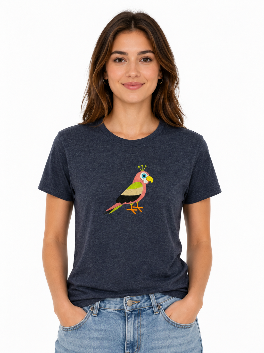 Crown Bird Embroidery