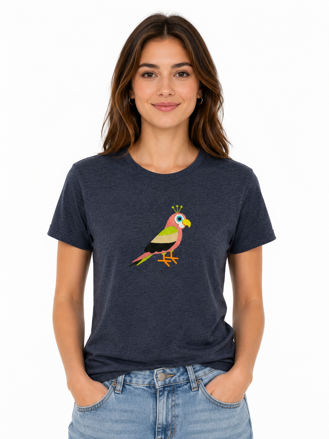 Crown Bird Embroidery