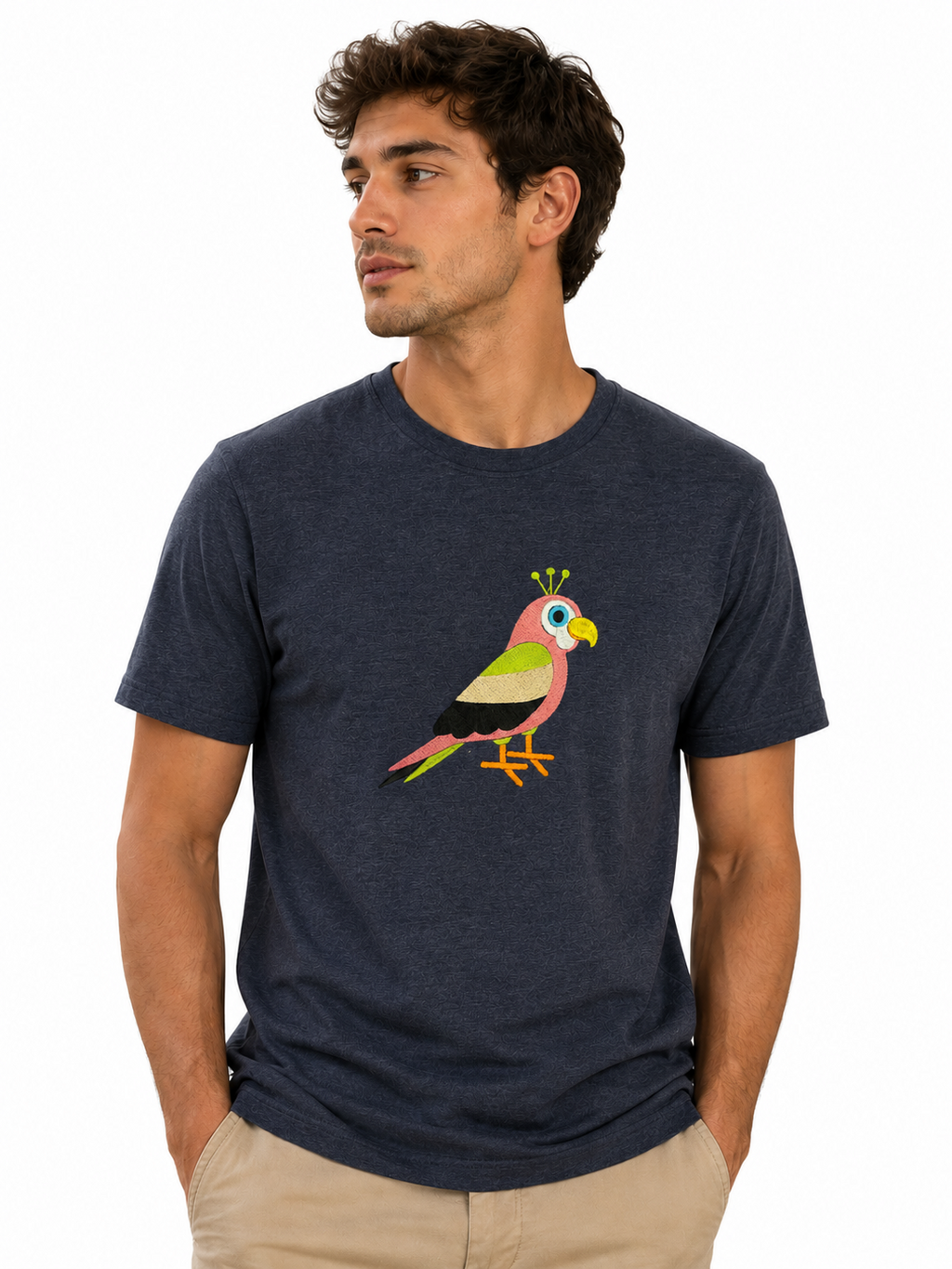 Crown Bird Embroidery