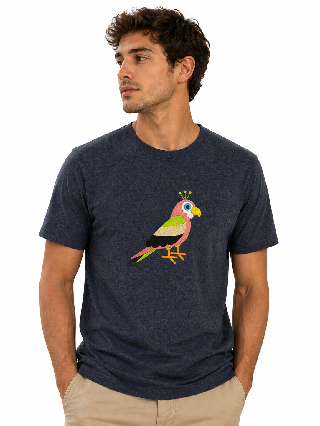 Crown Bird Embroidery