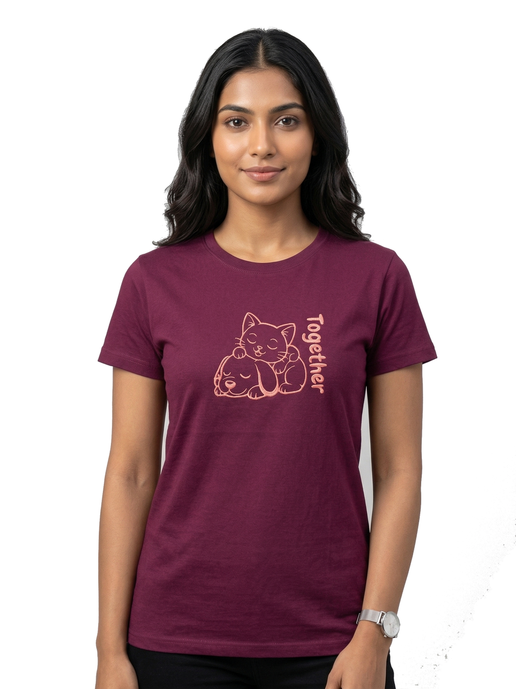 Dog Cat Together Embroidery