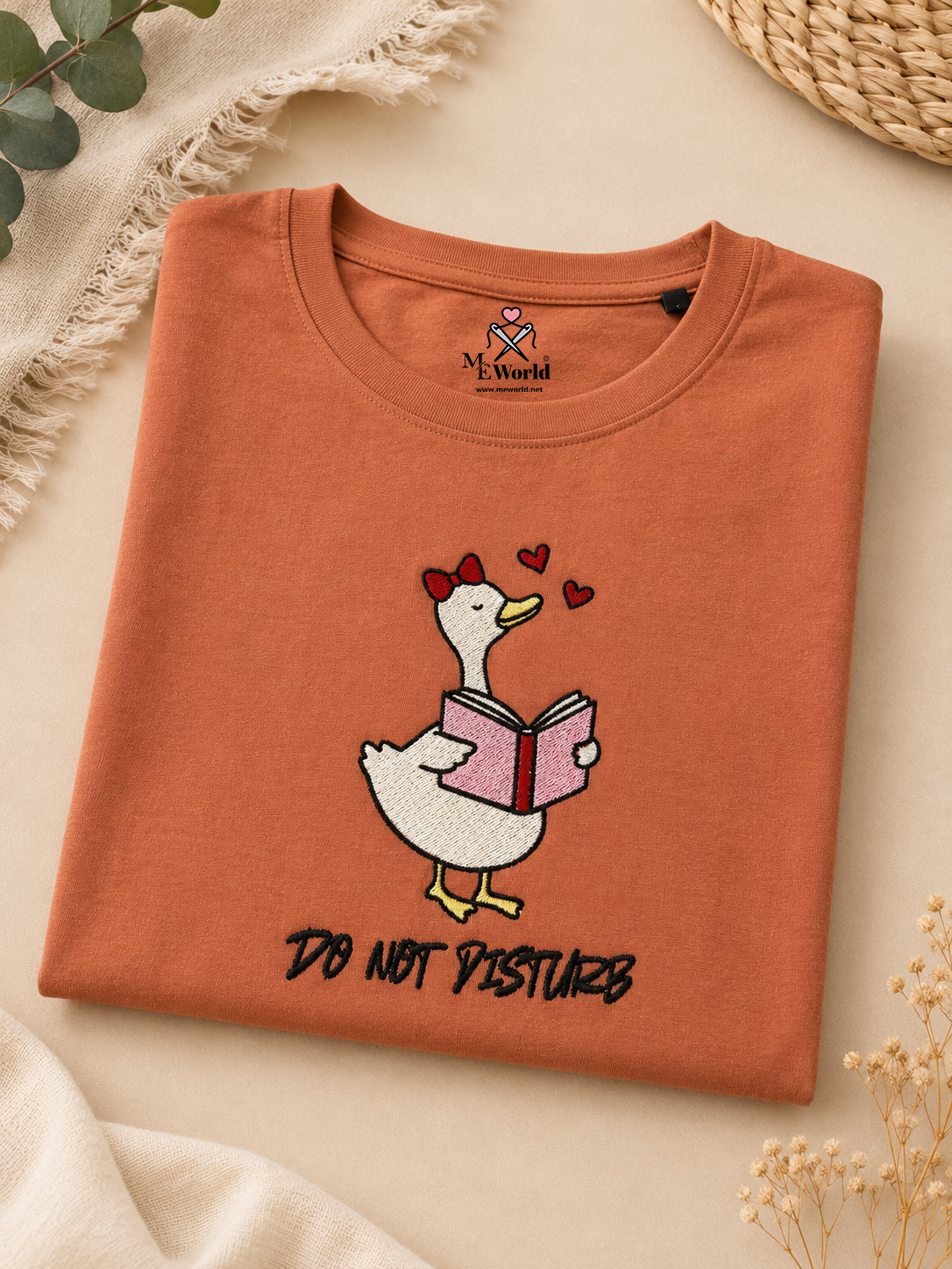 Duck Do Not Disturb Embroidery