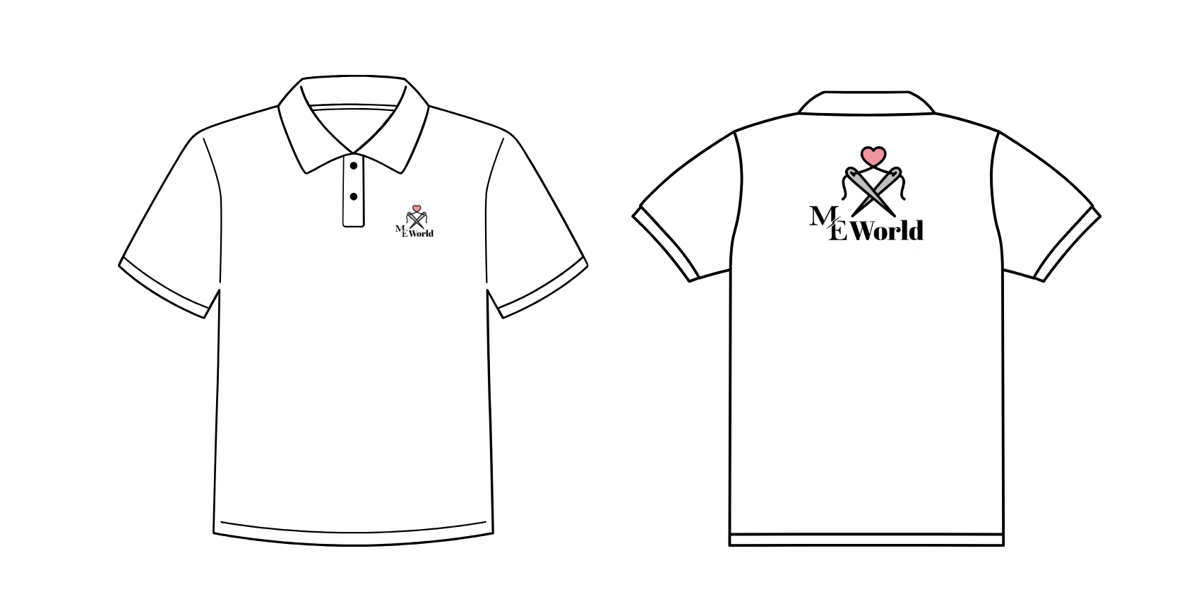 Custom Logo Print on Polo T-shirt