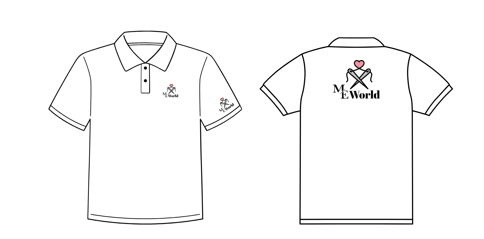 Custom Logo Print on Polo T-shirt