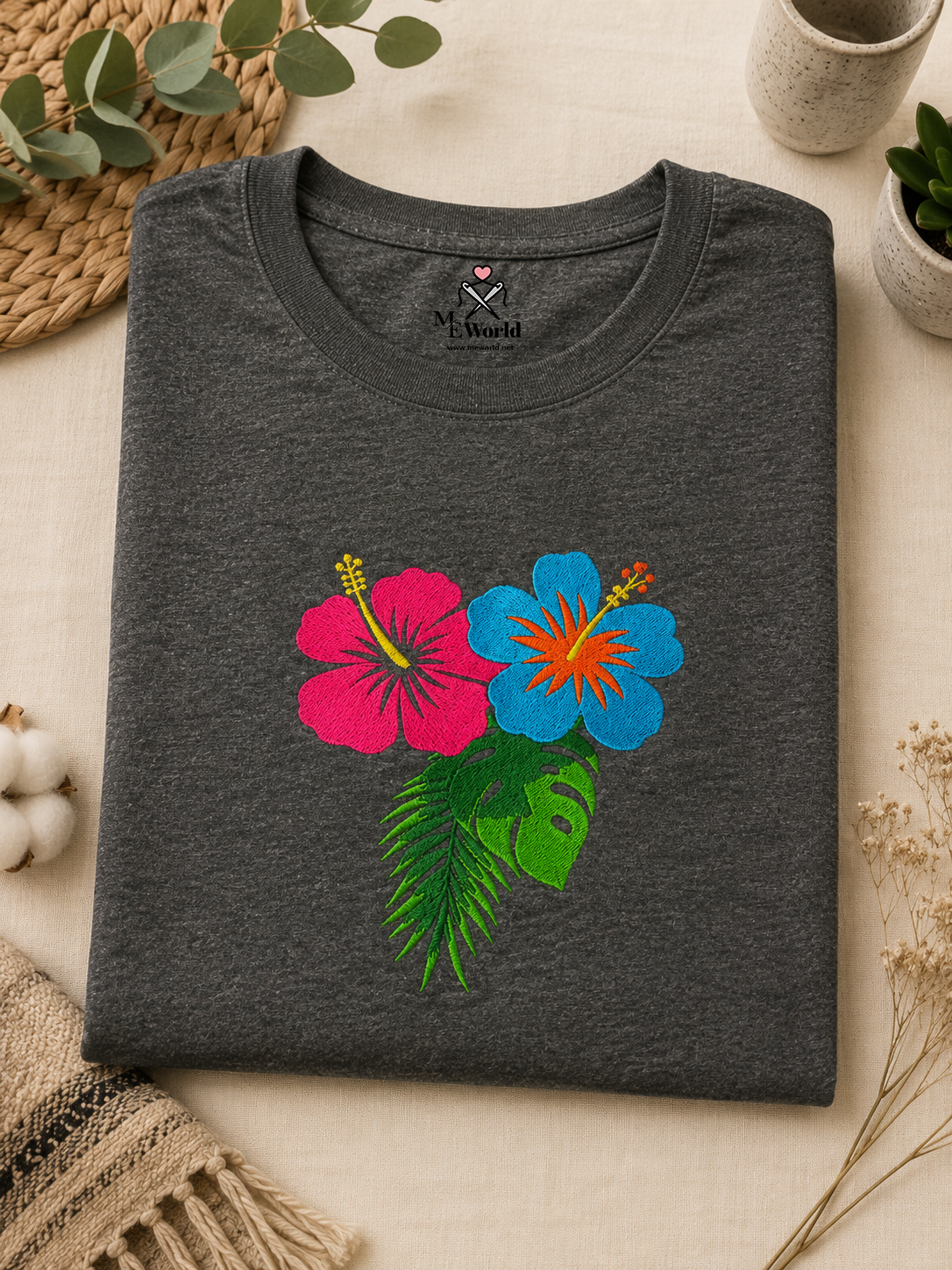 Hibiscus Embroidery
