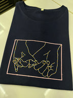 Holding Hands Embroidery