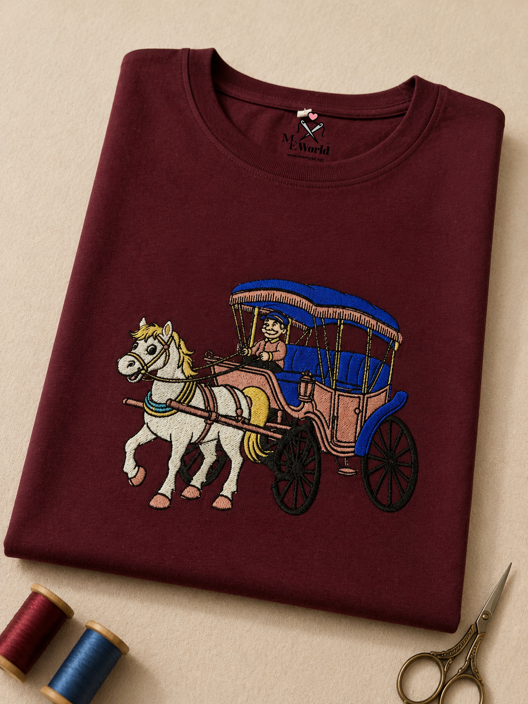 Horse Chariot Embroidery