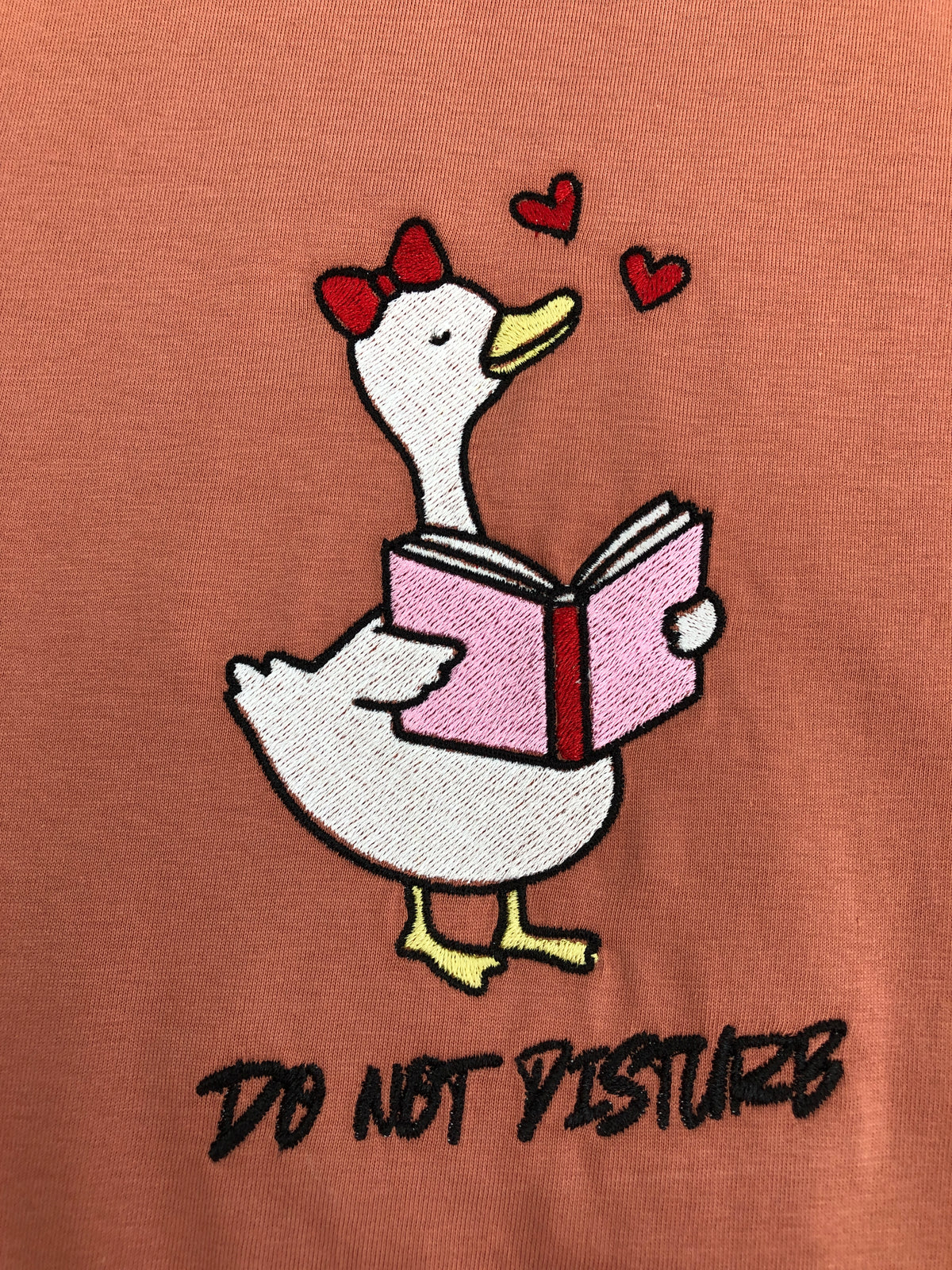Duck Do Not Disturb Embroidery