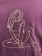 Curly Hair Girl Embroidery