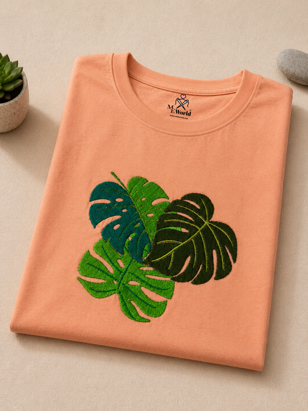 Monstera Leaves Embroidery
