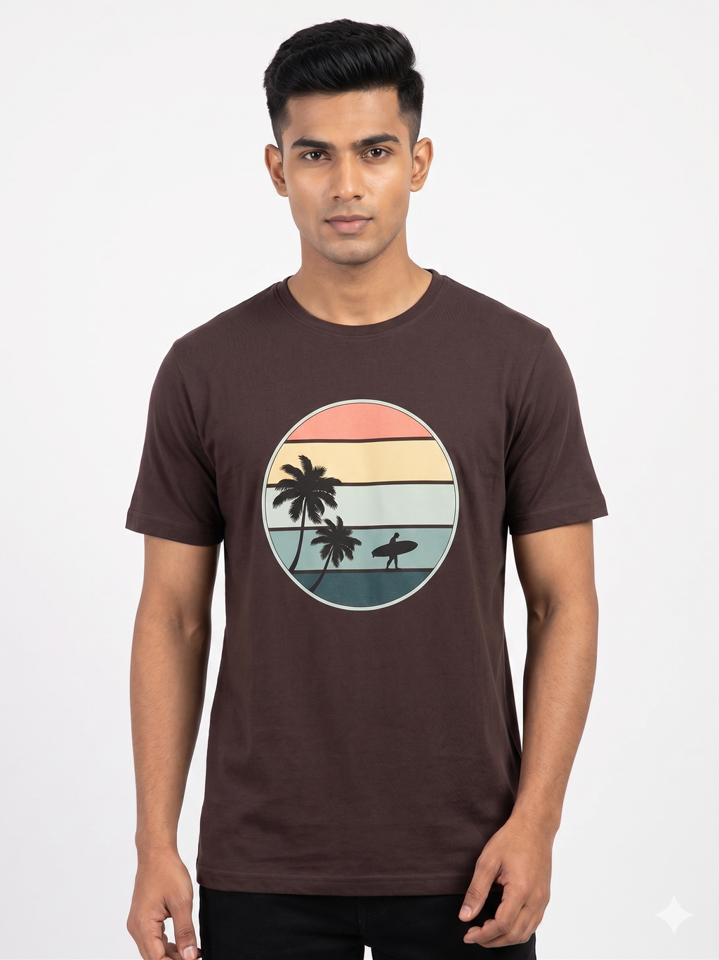 Palm Surf Circle Print