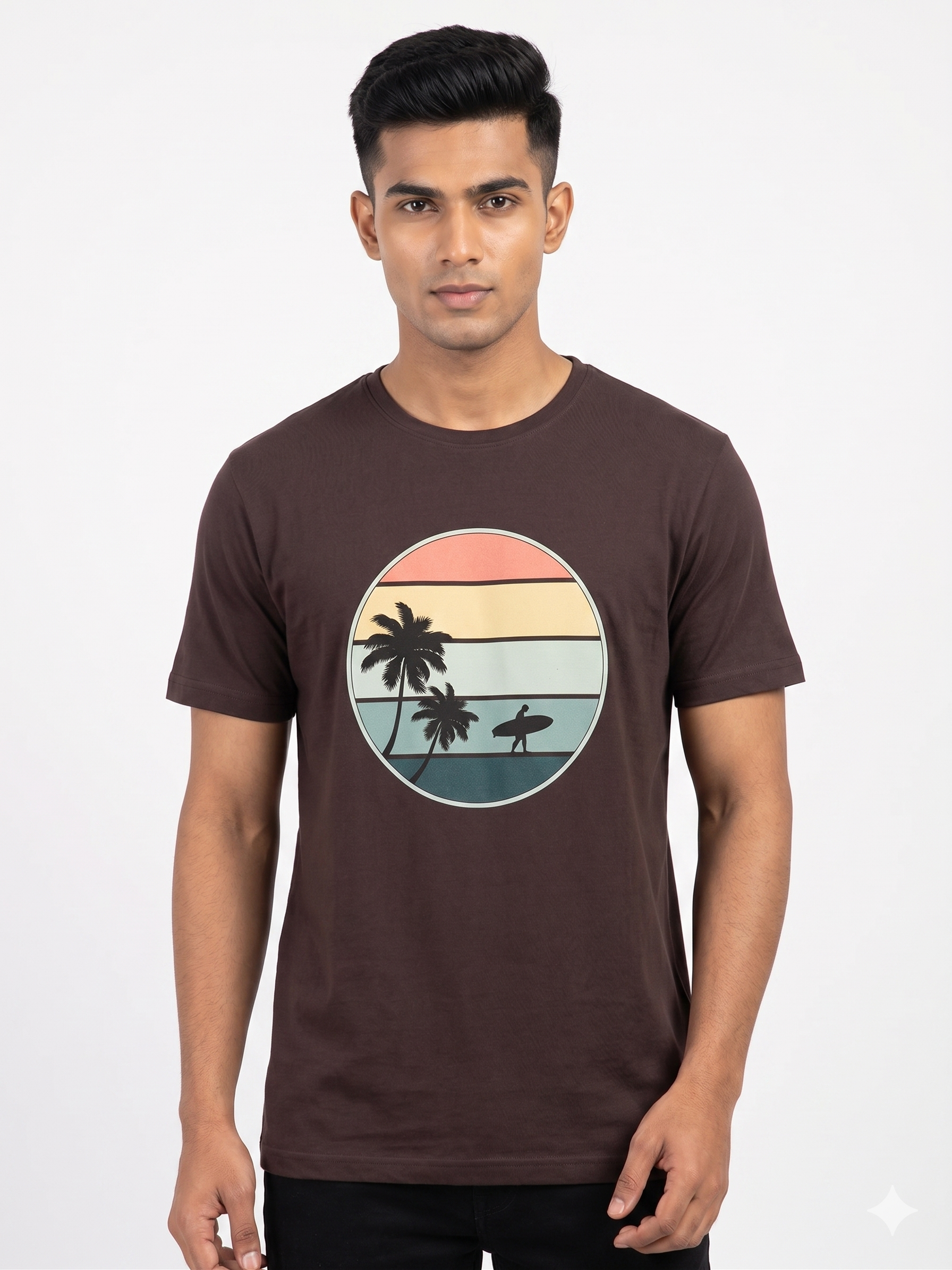 Palm Surf Circle Print