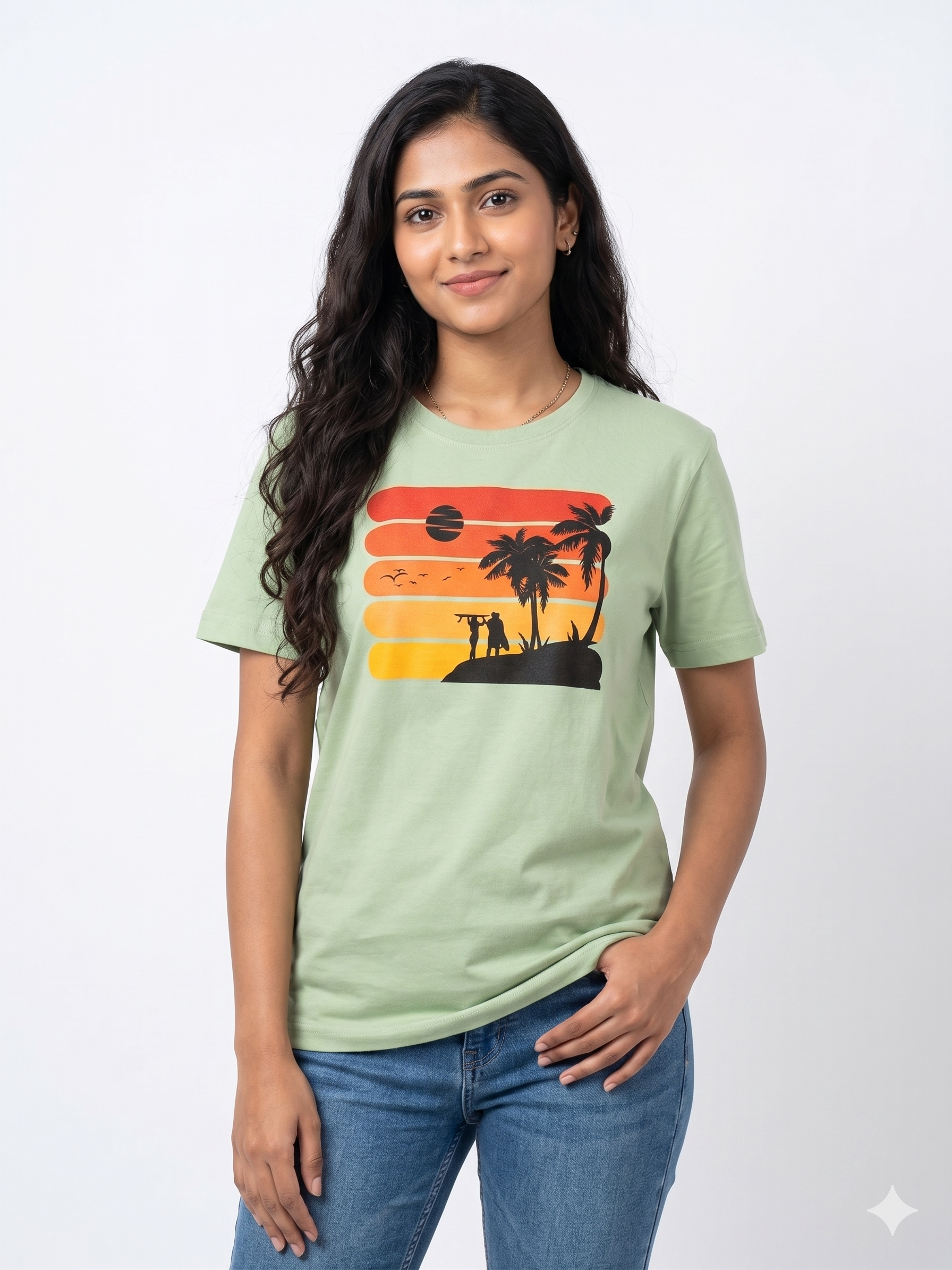 Palm Surf Couple Print
