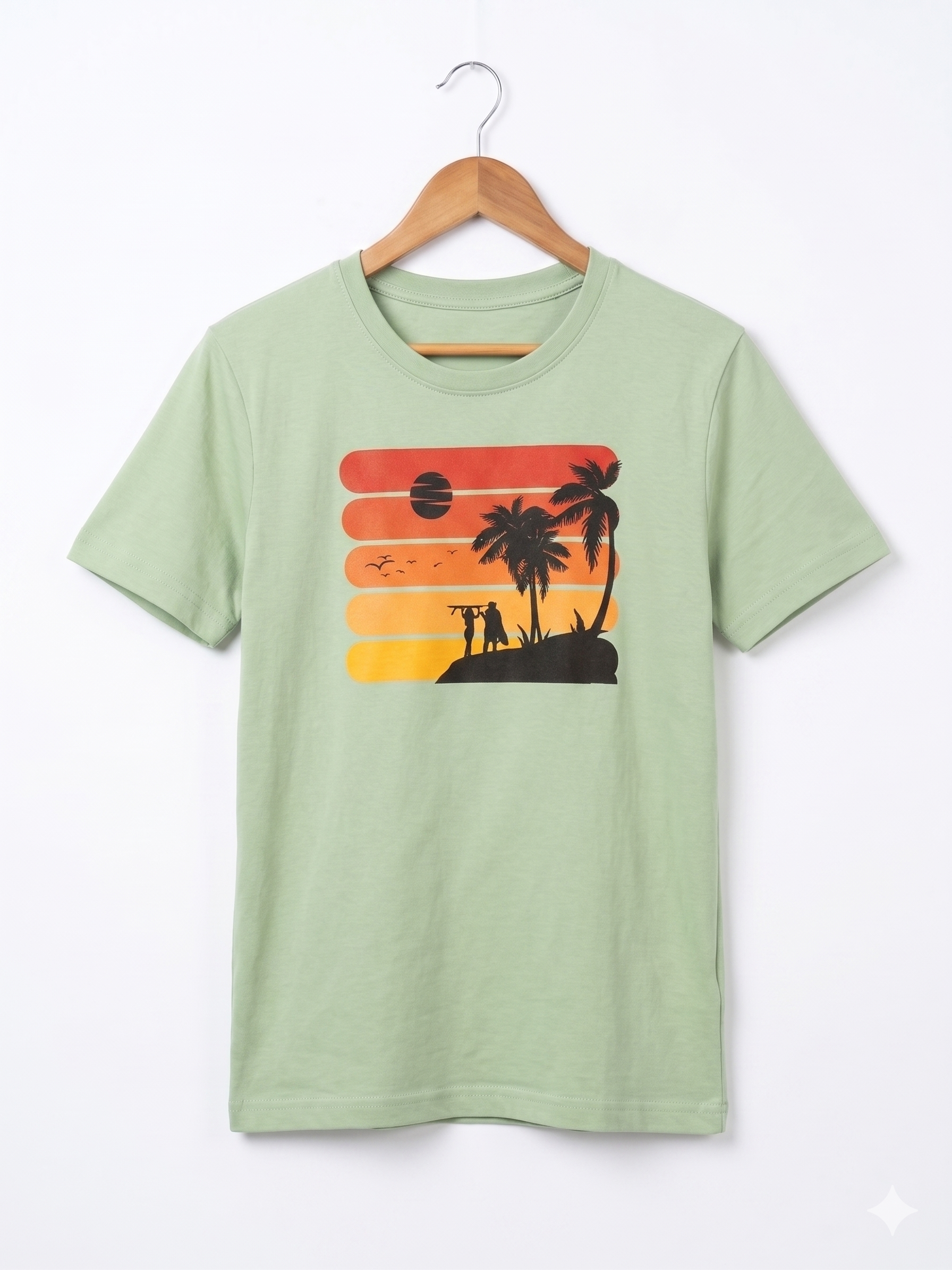 Palm Surf Couple Print