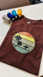 Palm Surf Circle Embroidery