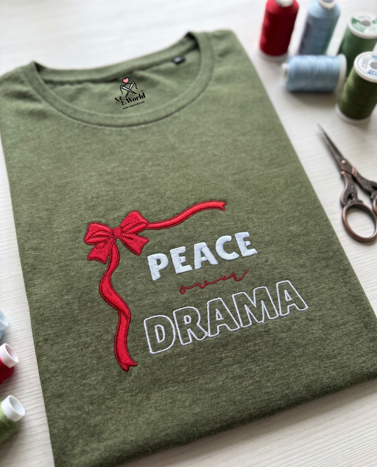 Peace Over Drama Embroidery