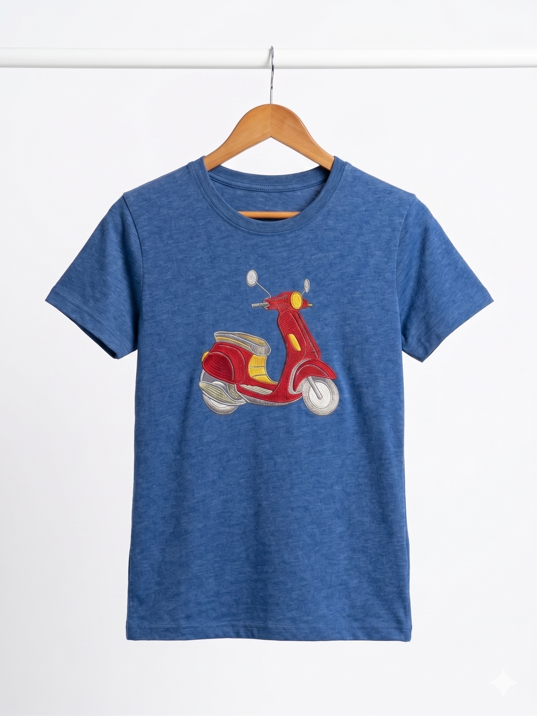 Red Scooter Embroidery