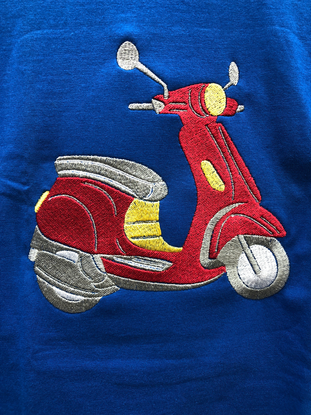 Red Scooter Embroidery