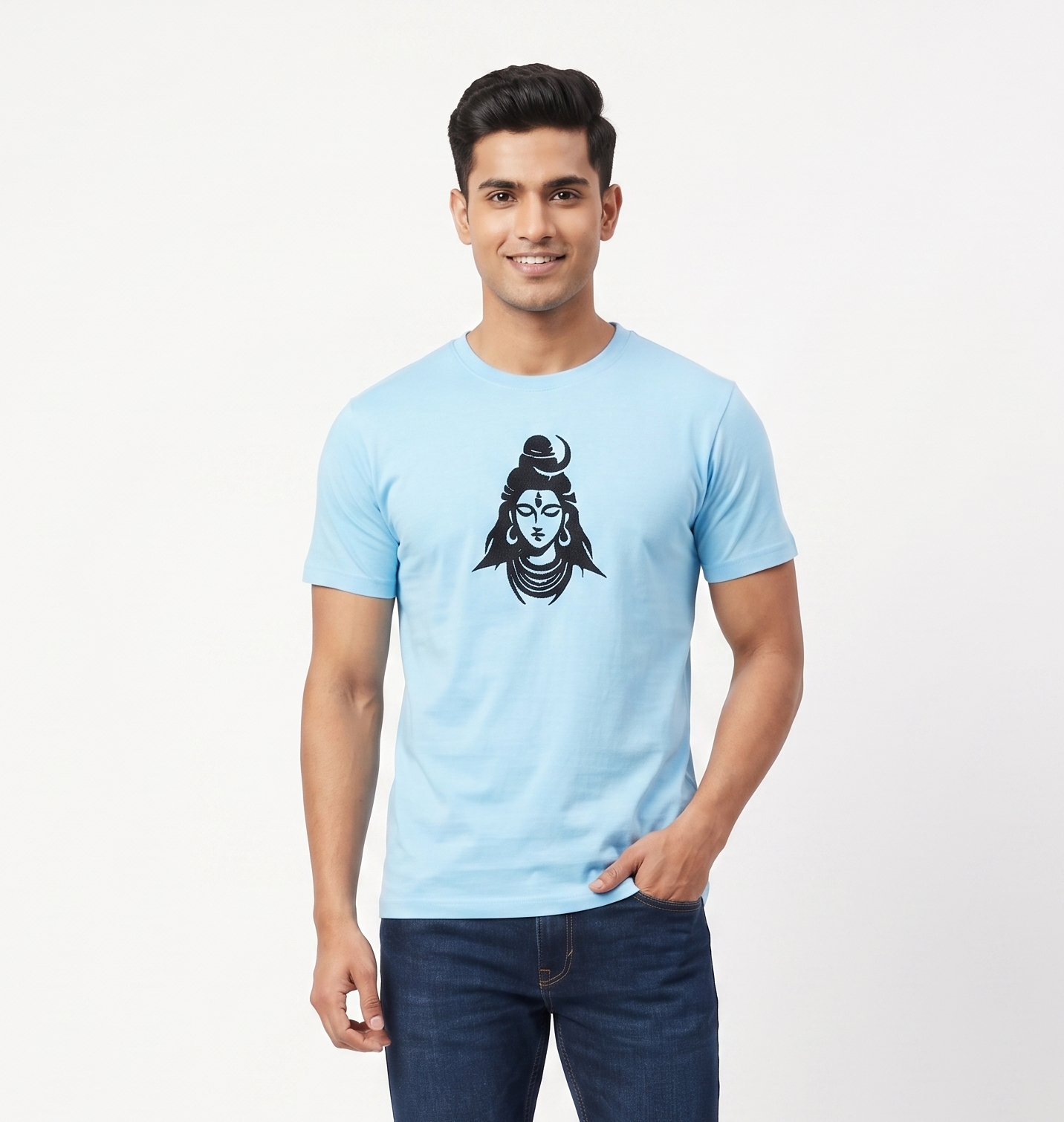 Shiva Ji Black Embroidery