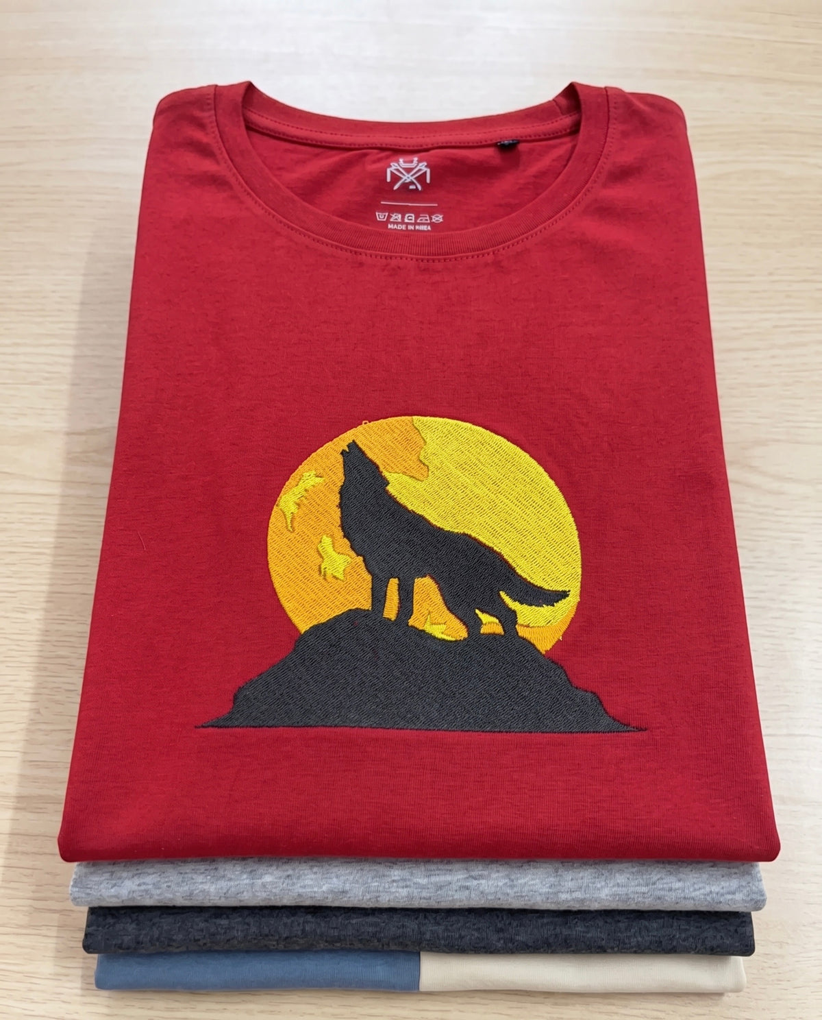 Wolf Black Embroidery