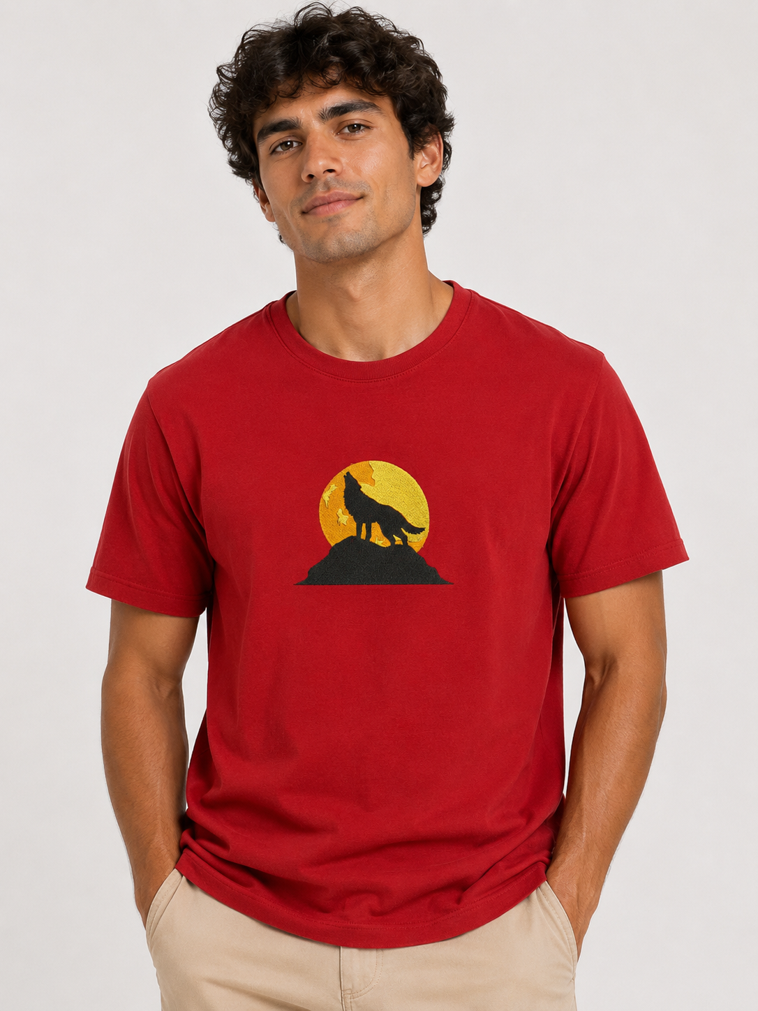Wolf Black Embroidery
