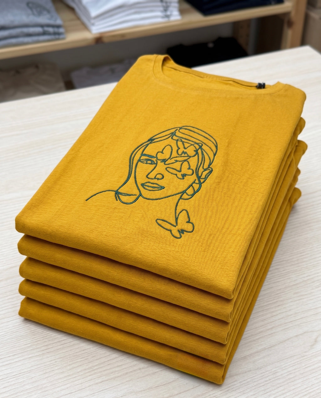 Woman Butterfly Face Embroidery